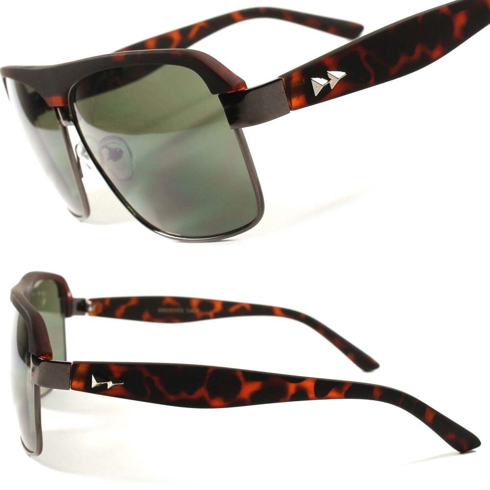 Hot Designer Fashion Tortoise Vintage Mens Womens Retro Square Sunglasses